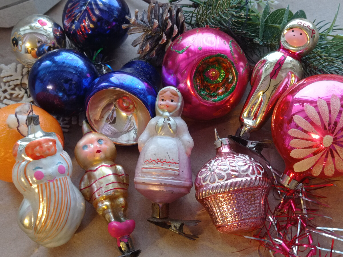 Елочные игрушки СССР (фото автора)