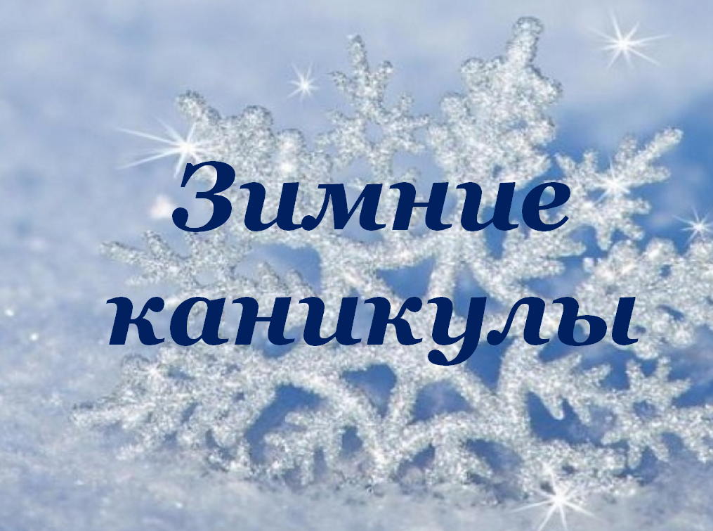 Зимние каникулы - прекрасное время для отдыха!