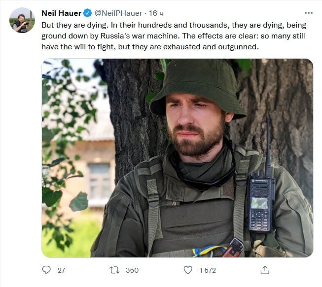 Пост от Канадского журналиста (с настоящего аккаунта, верифицированного галочкой).