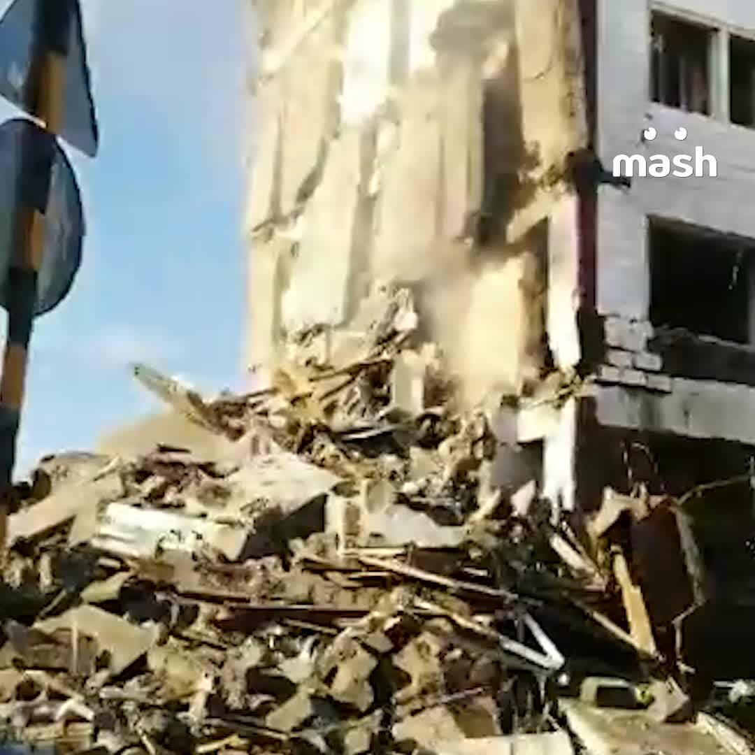    Последствия взрыва дома на Сахалине Видео: Mash