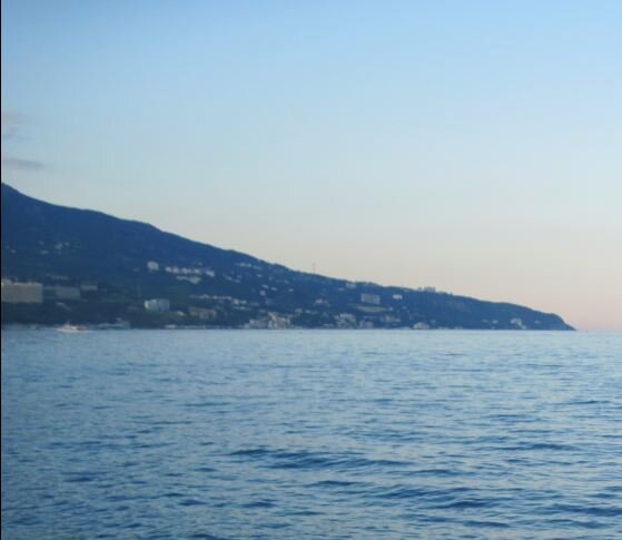 Ялта, вид с пирса, вечер, фото автора