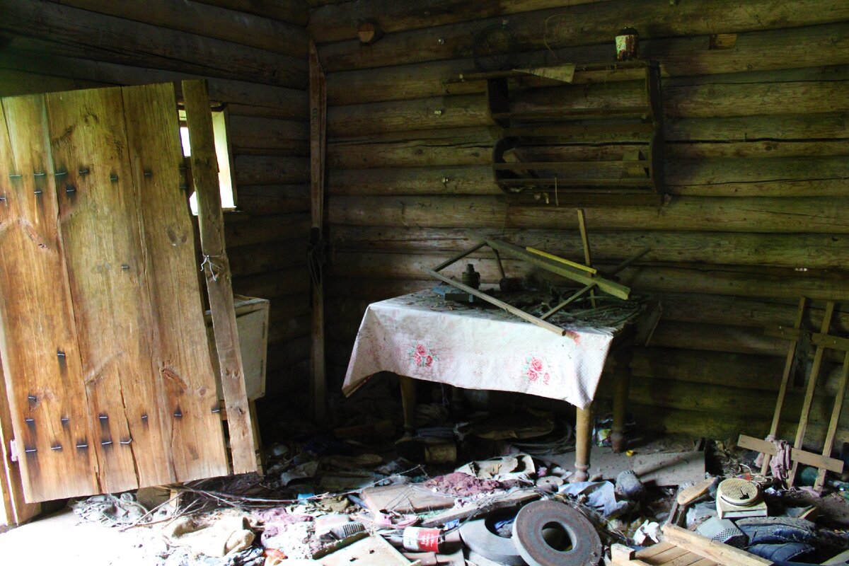 Глухая деревня. В дождь забежали в избушку брошенную еще в советское время, внутри остались старинные вещи людей,…