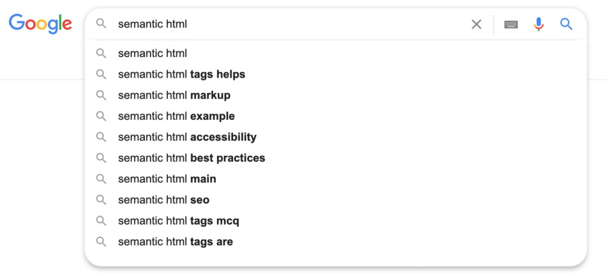 Поисковый запрос в Google