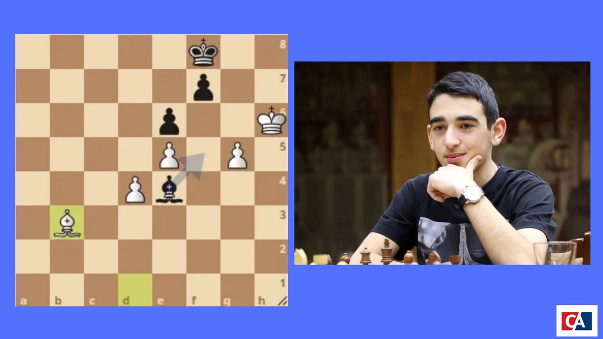 Айк Мартиросян и позиция шахмат при разрыве соединения с сервером chess.com