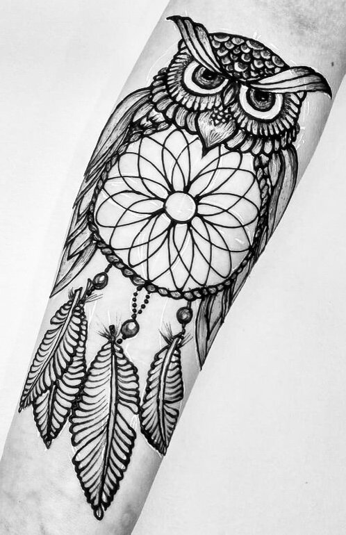Татуировка совы - значение символики