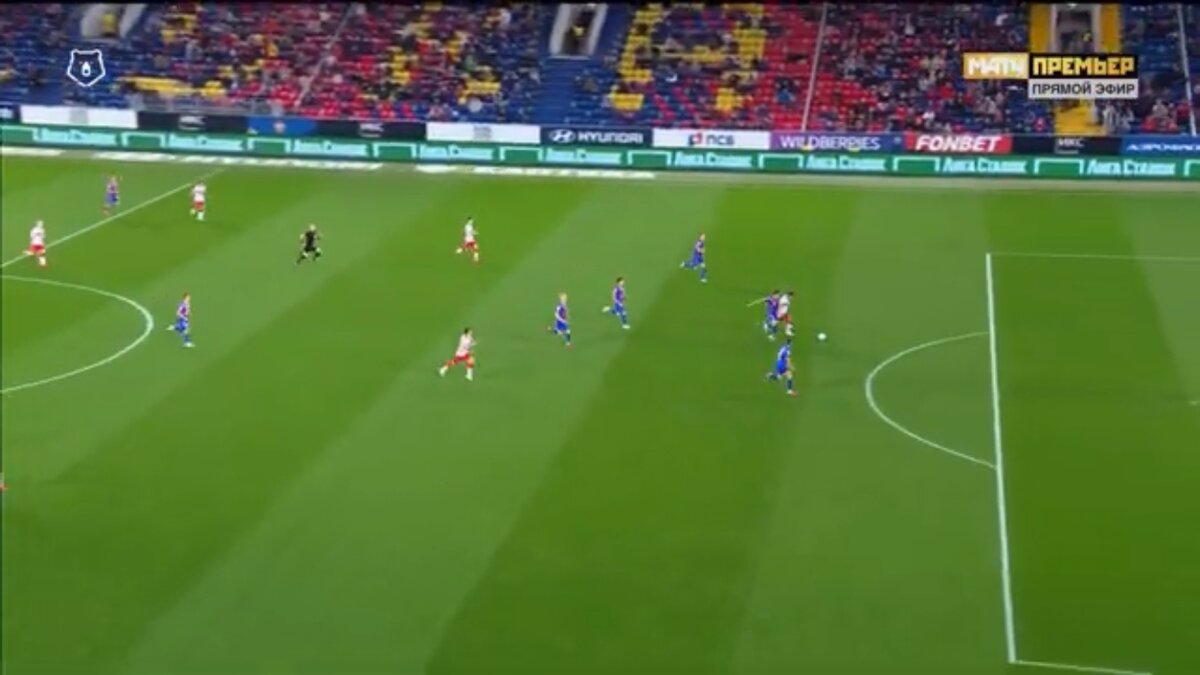 Скриншот с трансляции matchtv.ru