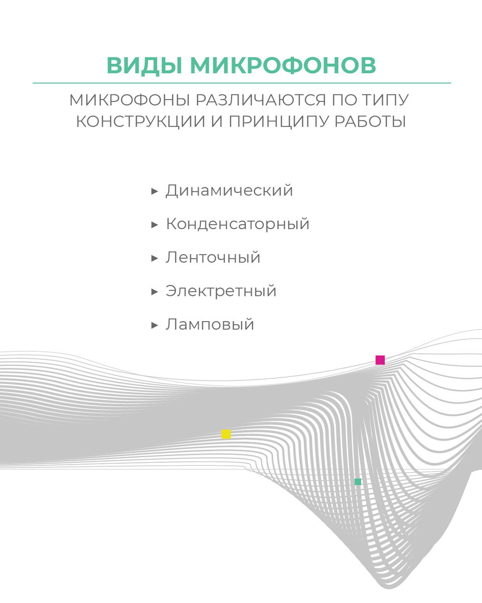 Словарик. Часть 2. Разновидности микрофонов по принципу действия .