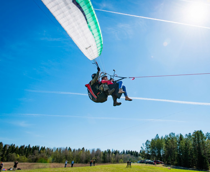 Взлёт при помощи лебёдки.