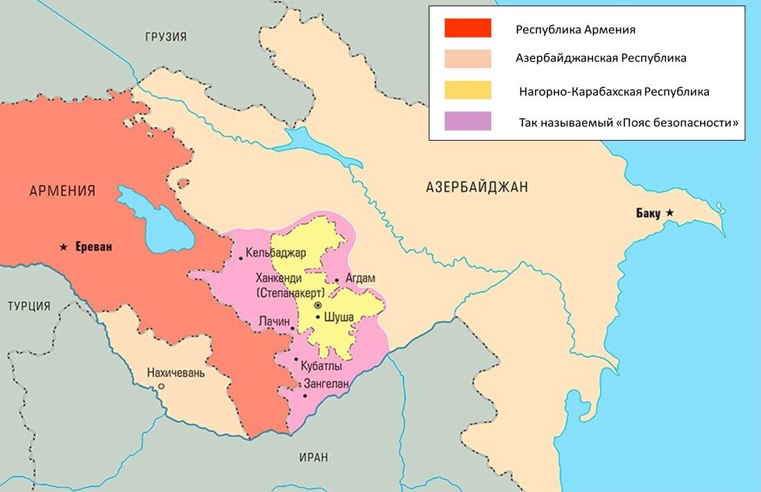 Карта армении грузии и азербайджана и турции