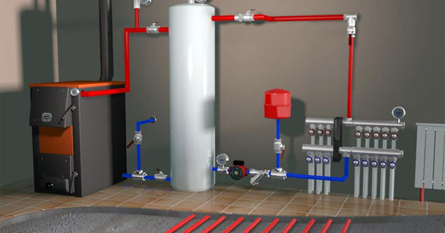 Работа твердотопливного котла