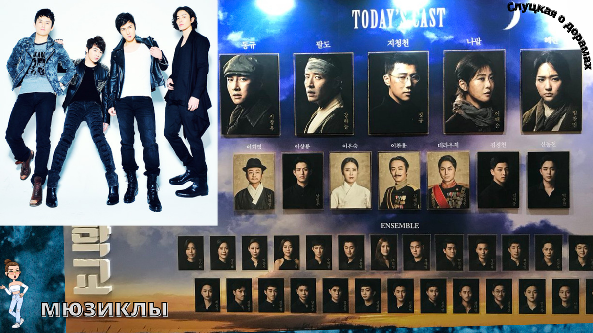 Коллаж постеров к мюзиклам «Военная академия Шинхын» и «Хедвиг»