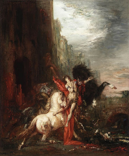 Гюстав Моро, «Диомед, пожираемый своими конями», 1865