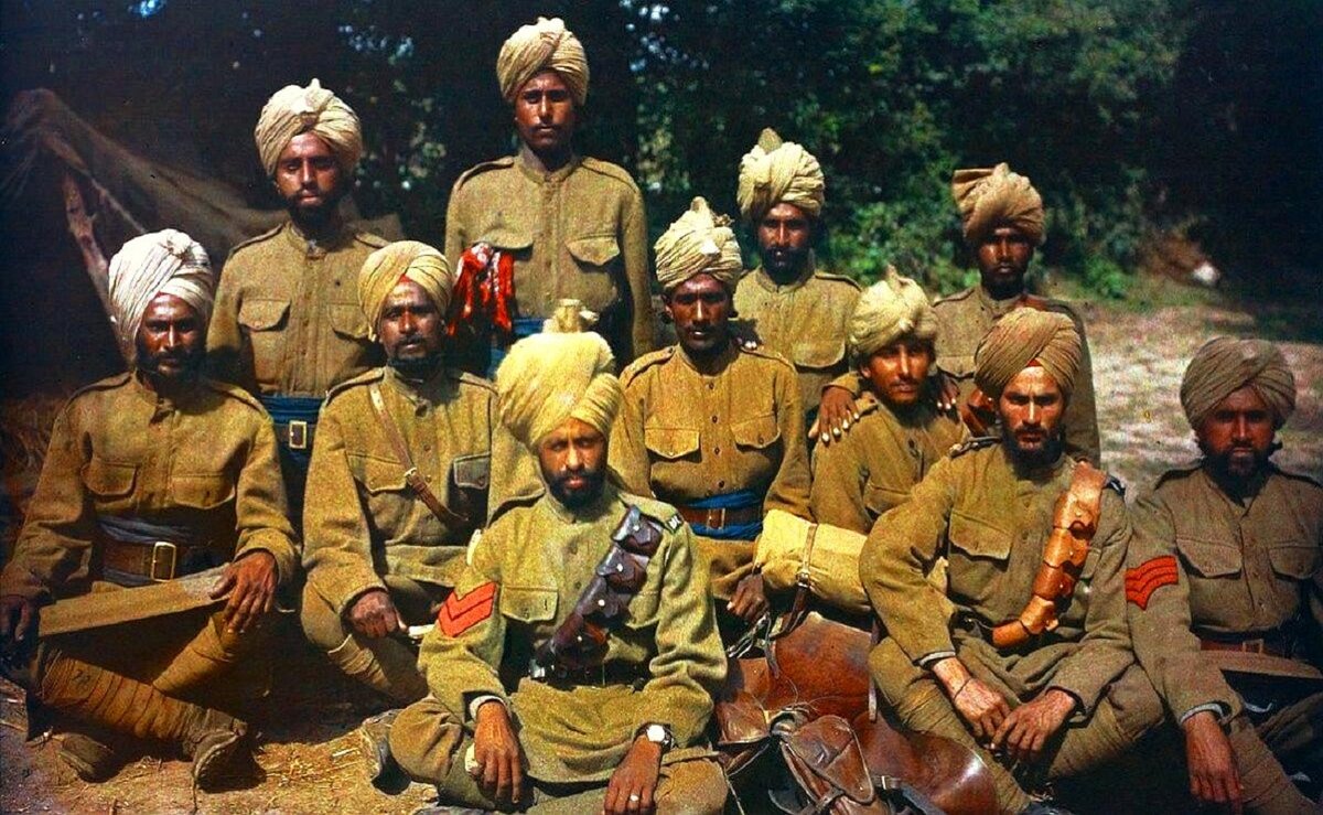 Индийские солдаты. Первая мировая война. Фотография взята из открытых источников.