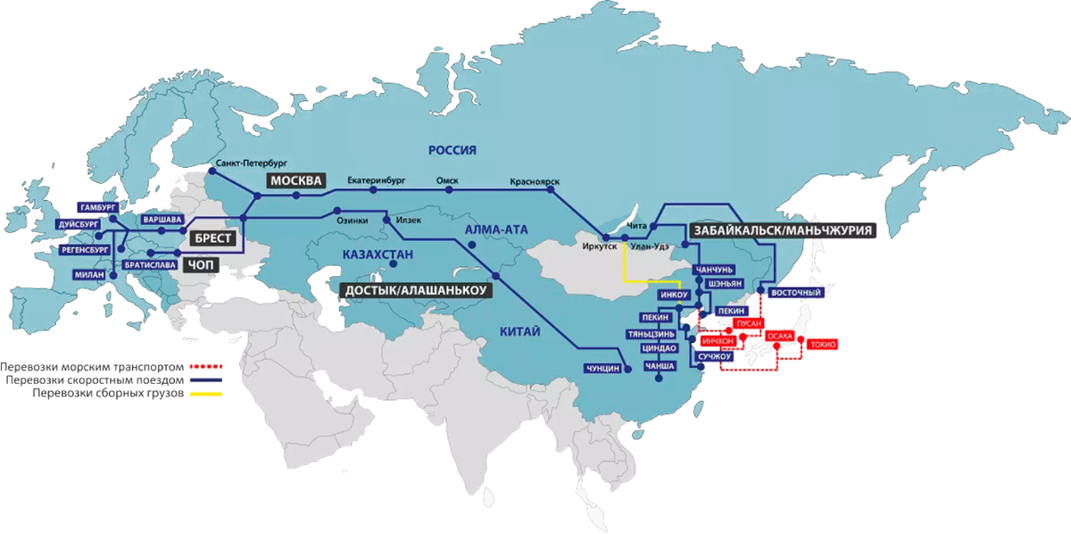 Магистральный экспресс что это. Маршруты контейнерных перевозок из Китая.