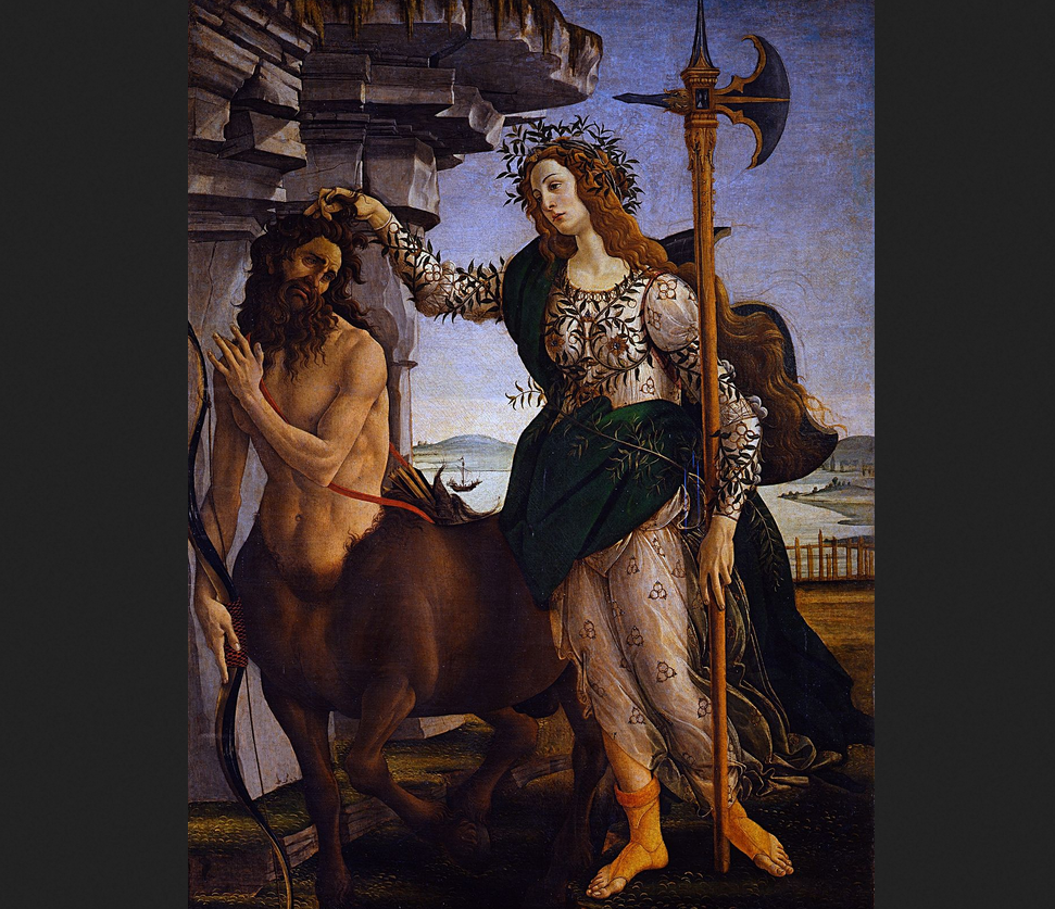 Сандро Боттичелли. "Паллада и Кентавр"