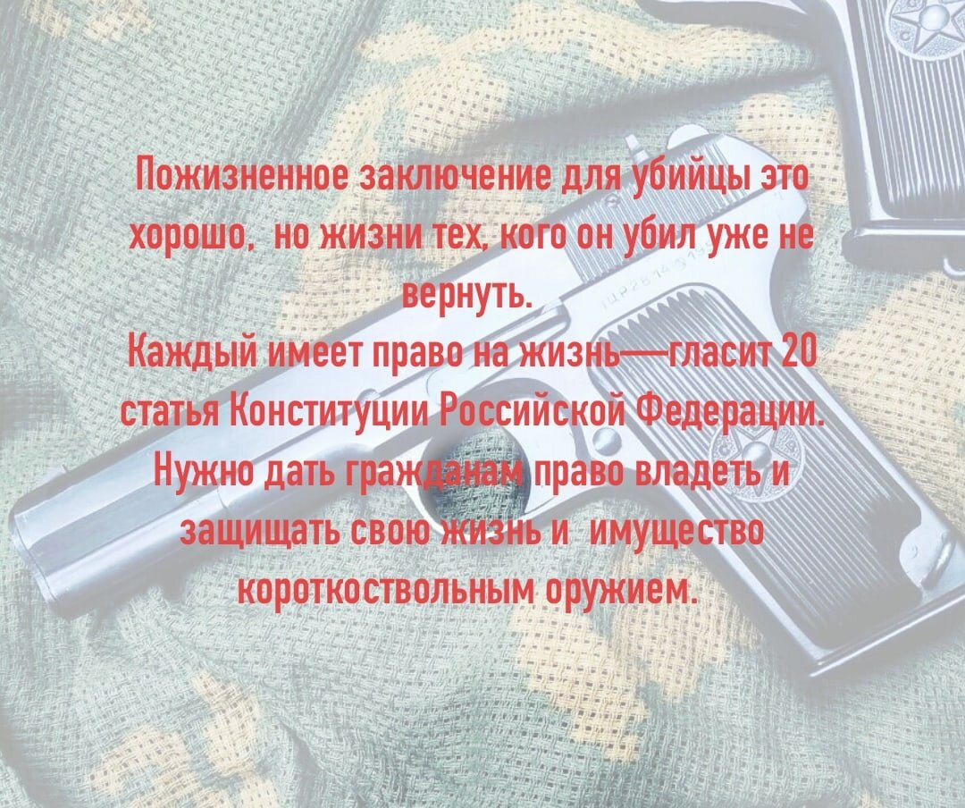 Ужесточение оборота оружия тупик, а не выход | Военный в отставке (ВвО) |  Дзен