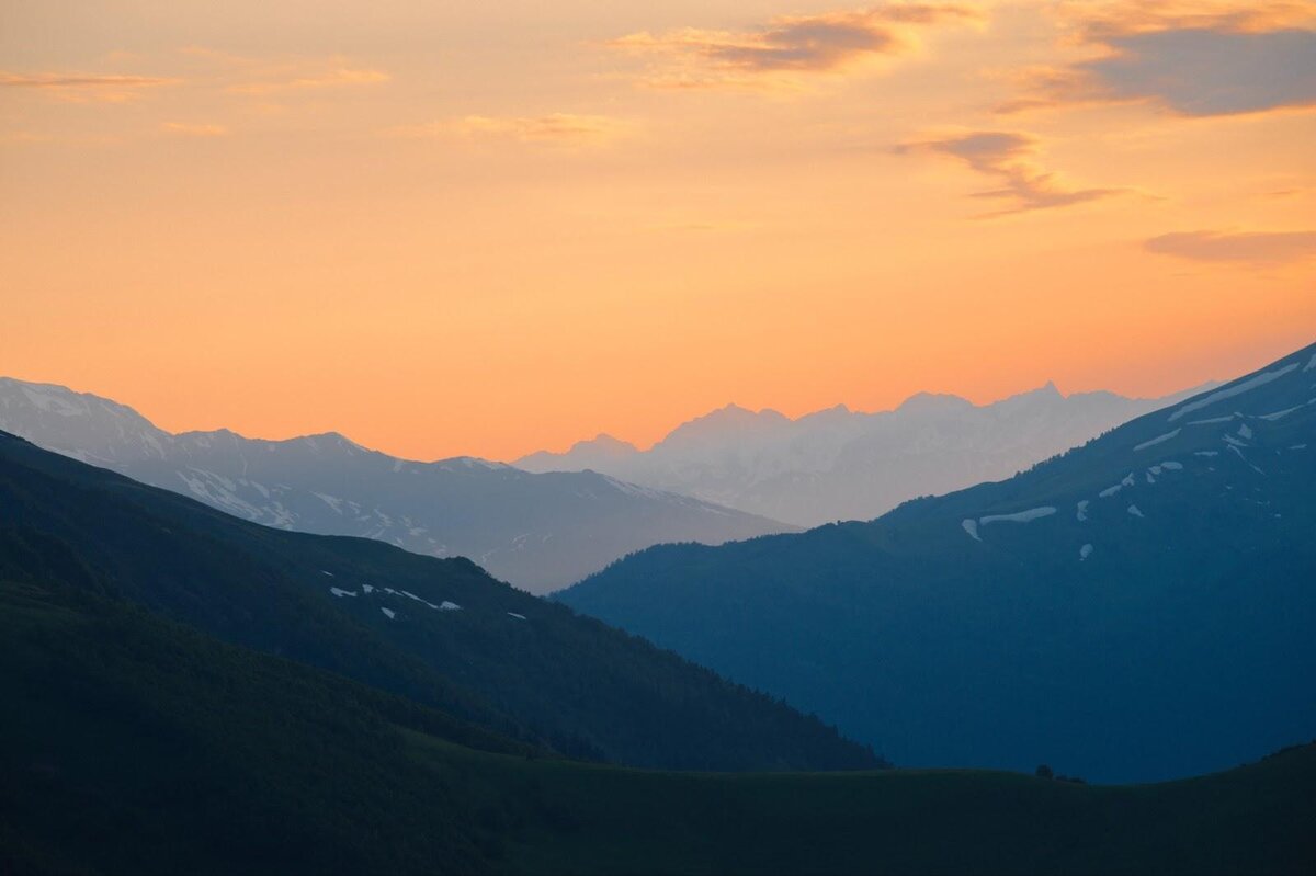 Закат в горах Архыза