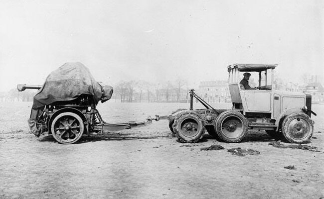 Орудие Canon antiaérien de 75 mm Schneider/FRC Mle.1934 в походном положении