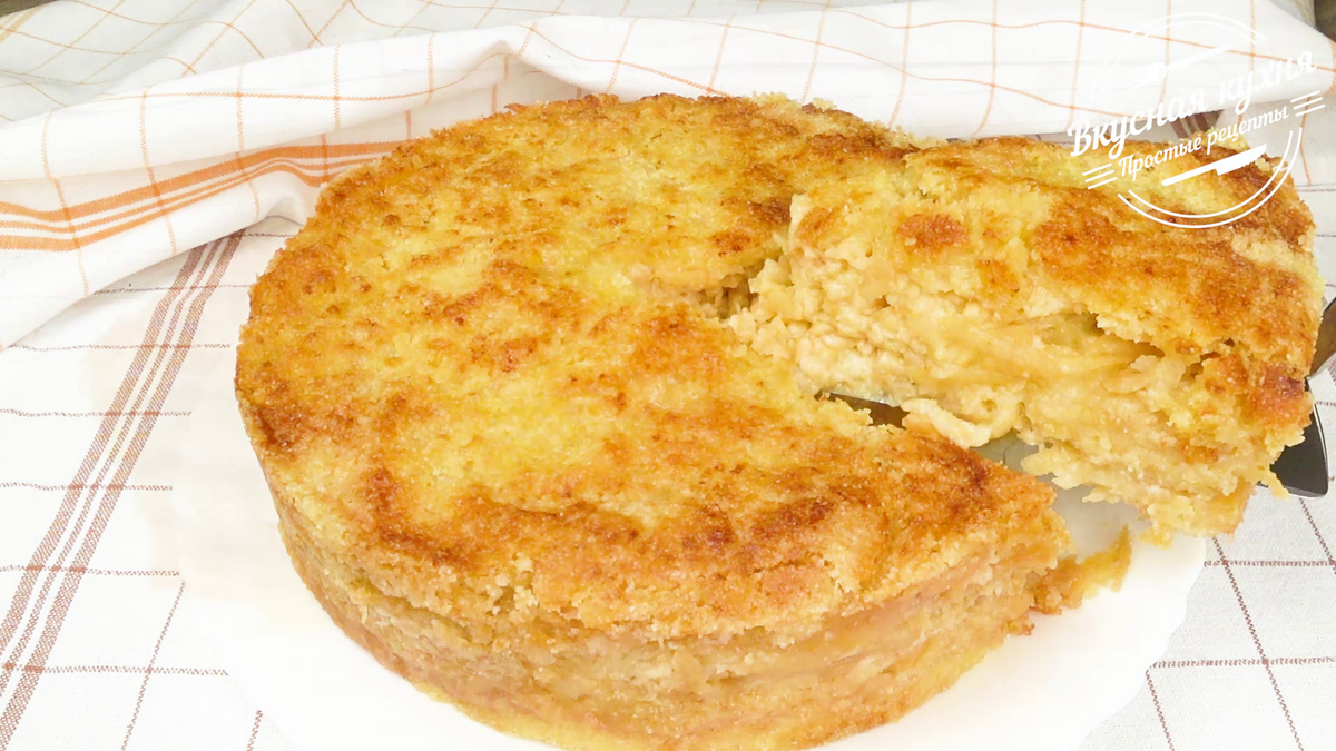 Яблочный пирог из манки