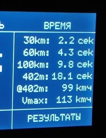 Замер  динамики разгона стокового автомобиля