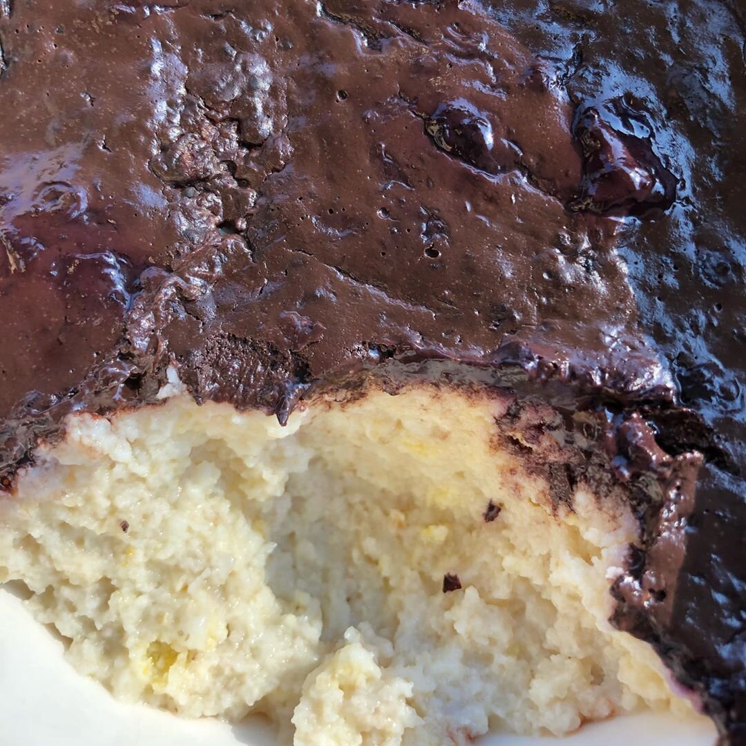 После приготовления такой вкусный кусочек каши с какао бобами