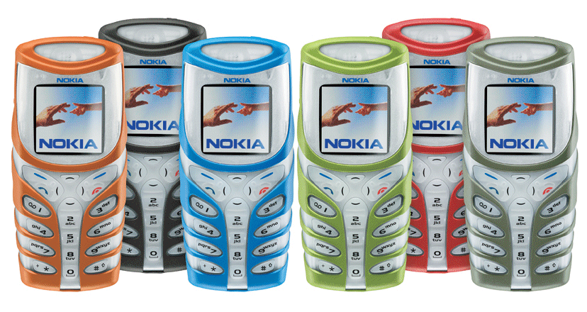 Nokia 5100                                                                                                                                                           Эти нокиа были созданы для любителей экстремальных видов спорта и для тех, у кого телефоны часто падают. Защитные резинки не только для красоты- они защищают от ударов. 