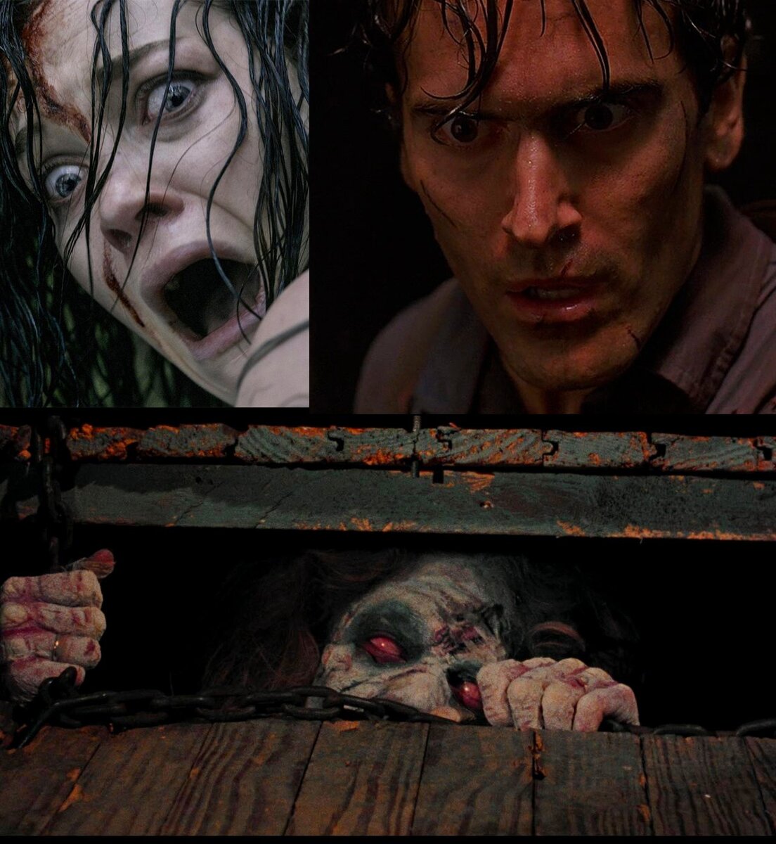 Кадры из фильмов о "Зловещих мертвецах"