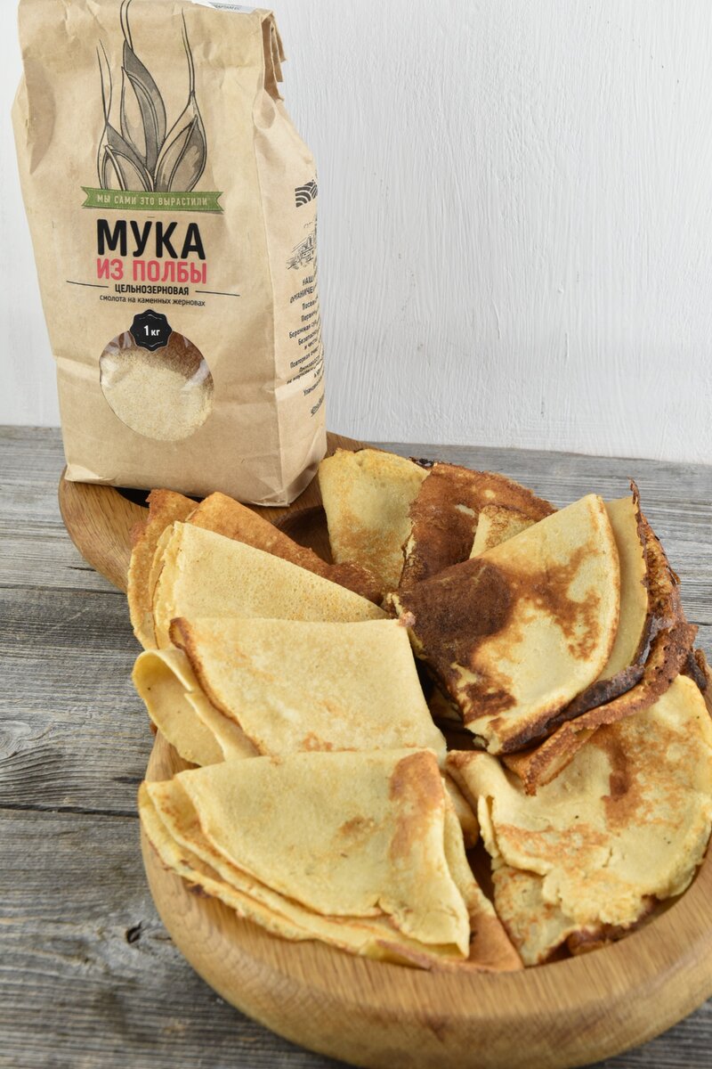 Блинчики из цельнозерновой пшеничной муки