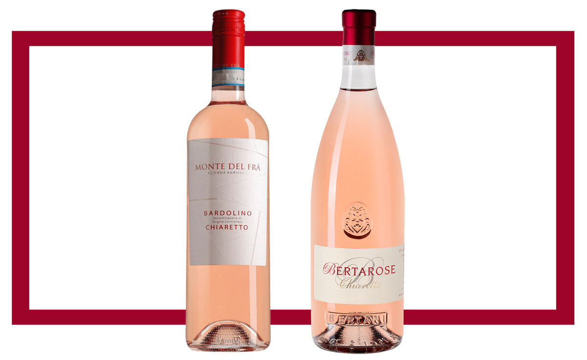 Слева направо: Monte del Frà DOC Bardolino Chiaretto; Bertani Bertarose Chiaretto Europa Veneto IGT