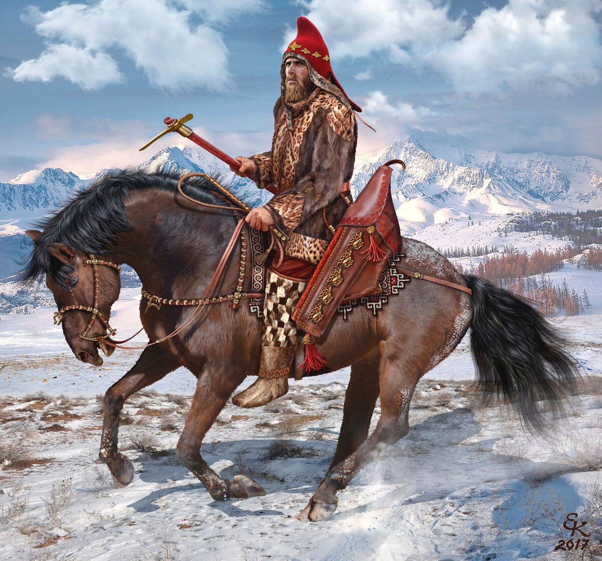 Скиф на коне