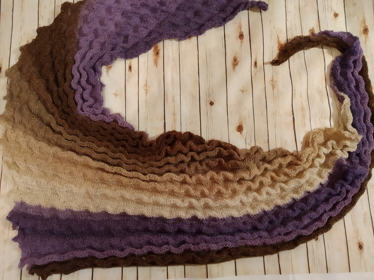 разноцветный платок "Волна"