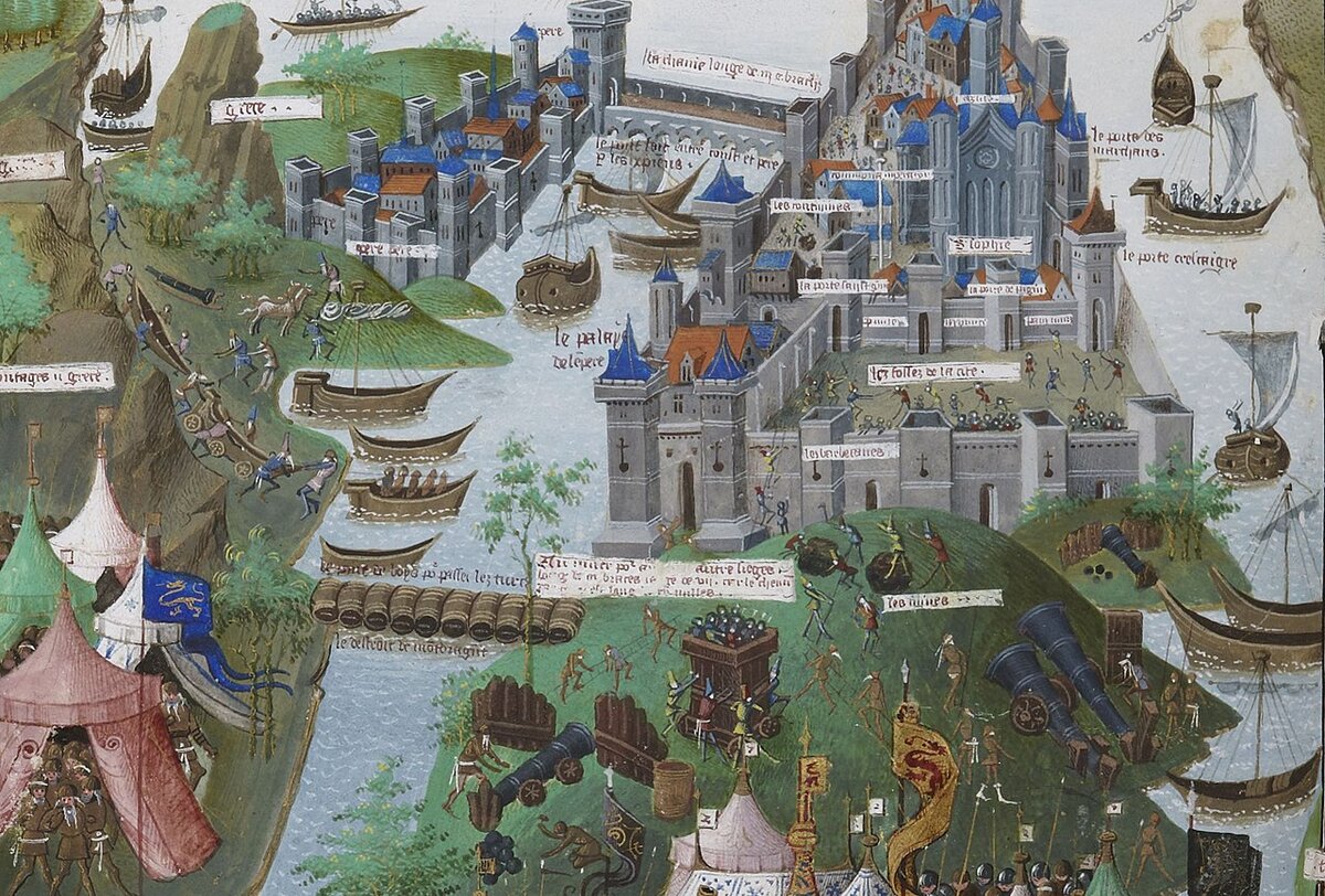 Осада Константинополя. (худ.  Ж. де Тавернье, 1455)