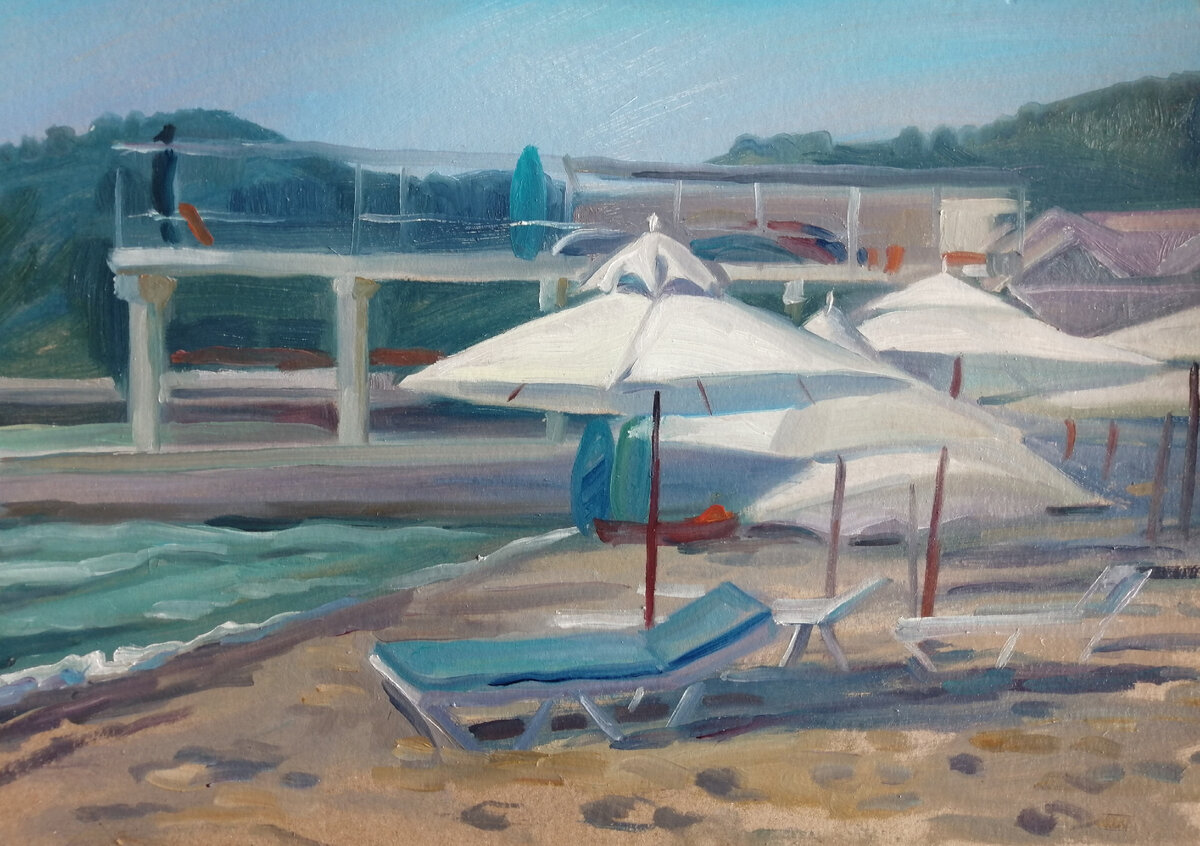 Фото автора. Тяглова Н.В. "Этюд с зонтиками".