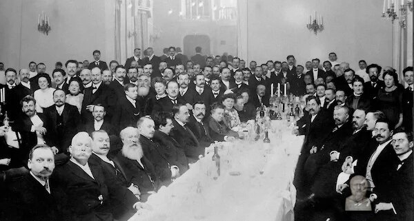 Празднование по случаю 50-летия главы издательской фирмы И.Д. Сытина. Москва, 1916