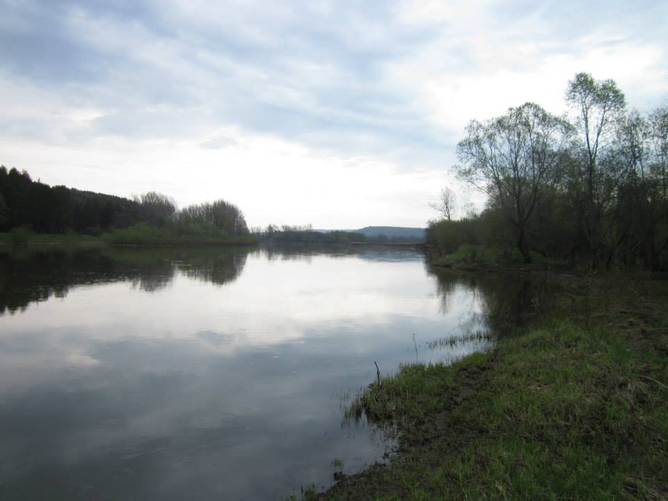 Река Уфа перед село м Пристань