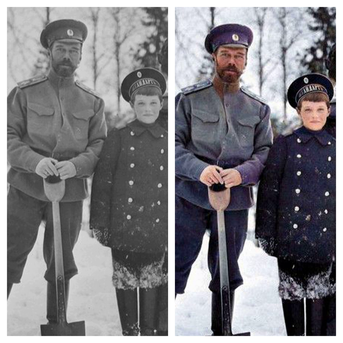 Император Николай 2 с сыном, Алексеем 