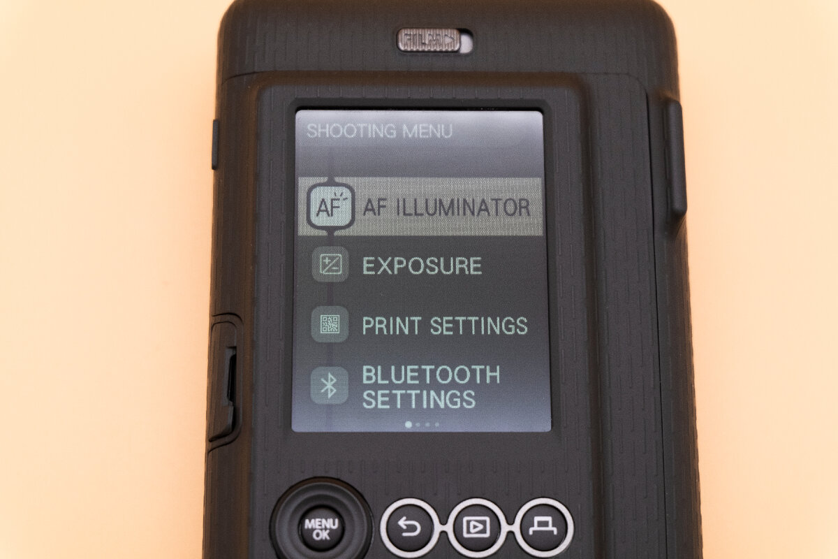 Instax mini LiPlay. Меню фотоаппарата. Если кому критично, то предупреждаю - меню на русском не предусмотрено.