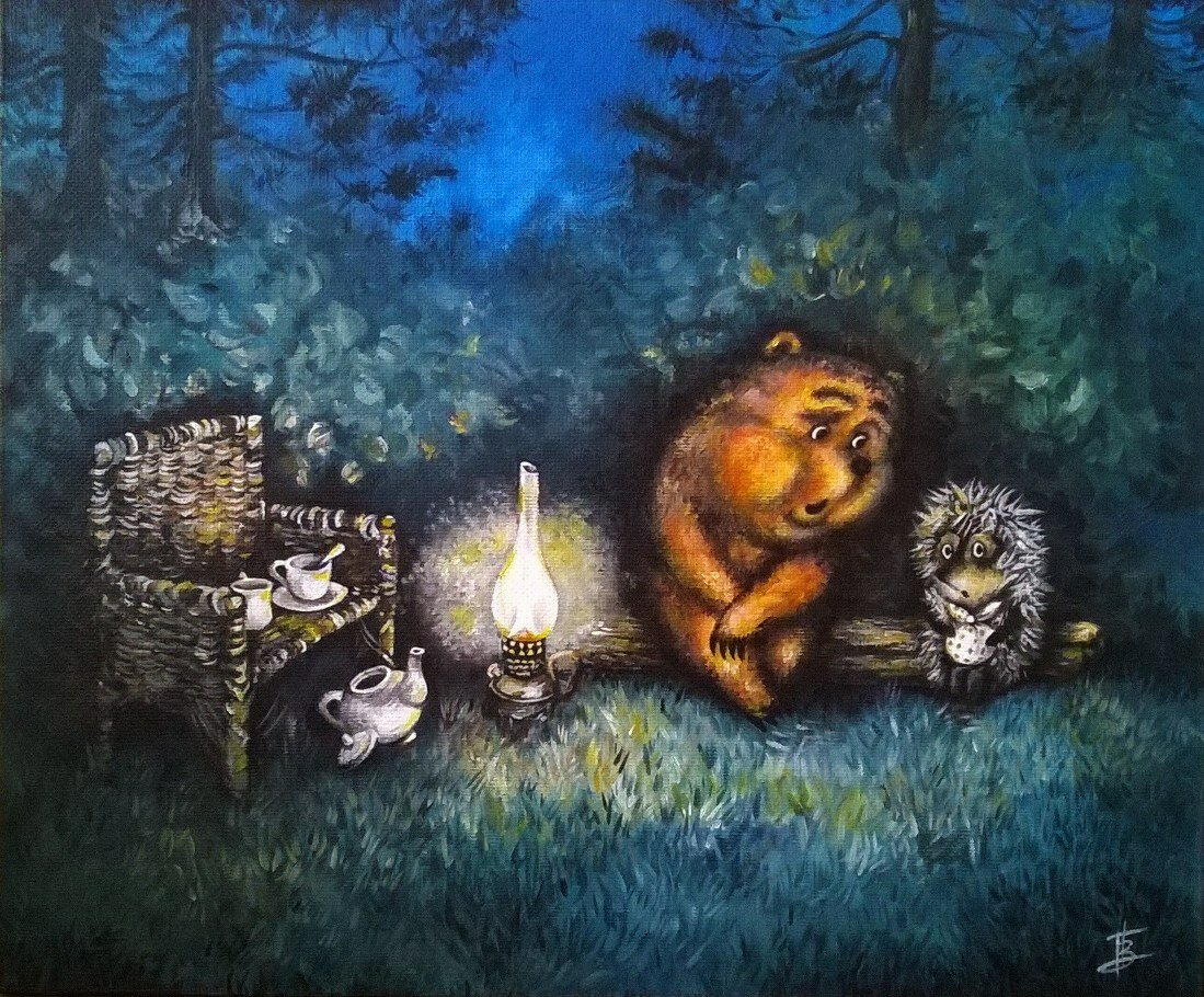 Идеи на тему «Ёжик и медвежонок ♡» () | ежики, милые рисунки, рисование