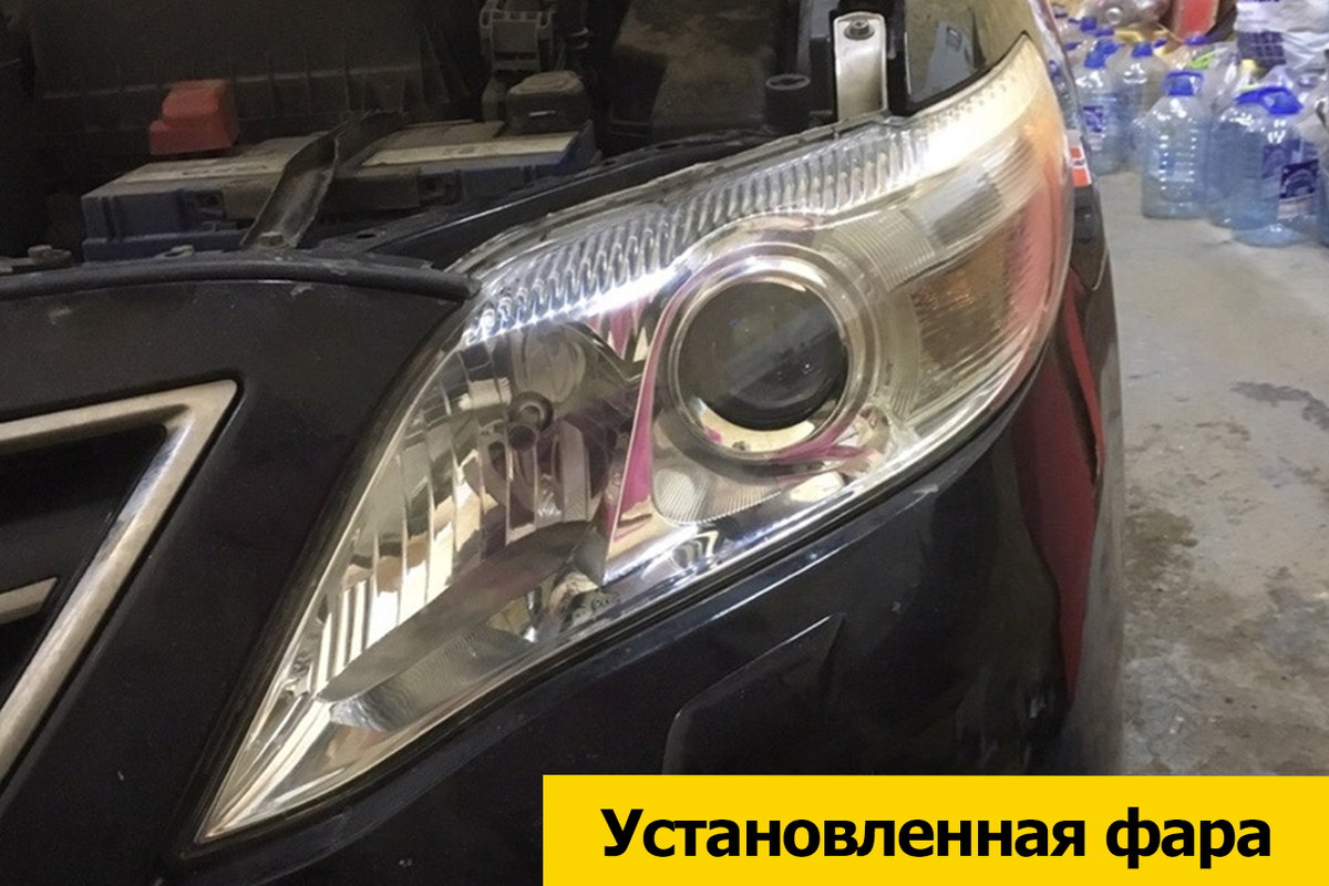 Замена линз в Toyota Camry V40. Покраска фар. Установка ДХО.