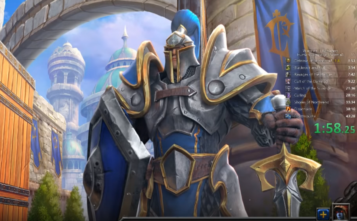 Спидран компании альянса Warcraft 3: Reforged