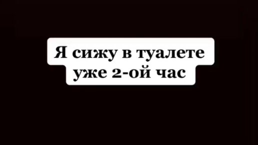 Туалет занят я сижу в засаде