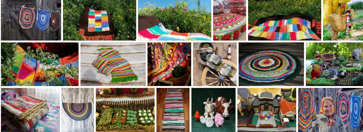 Деревенское вязание. Именно коврики и выдает! Мой скриншот