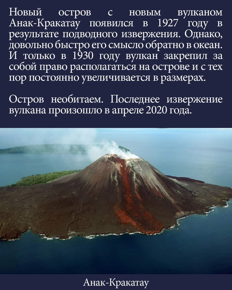 Вулкан Кракатау в индийском океане