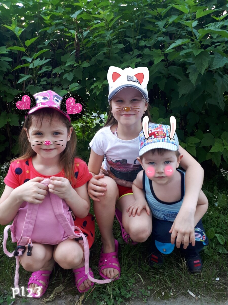 Лучика, Николетта и Ярославик - июль 2020.