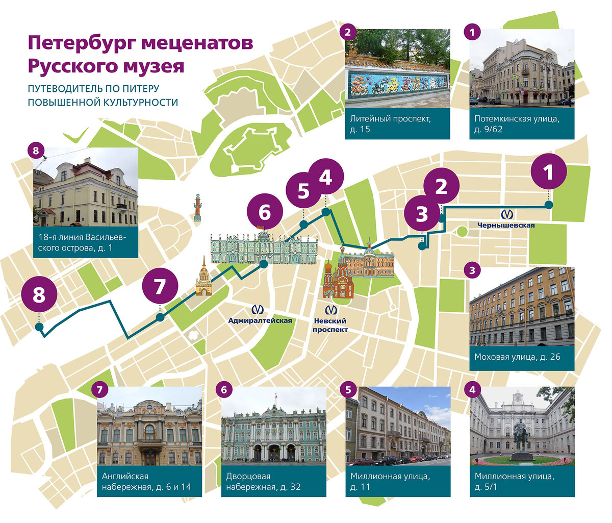Карта Питера русский музей