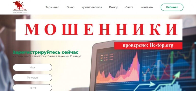 Брокеры THINK INVESTMENTS LIMITED МОШЕННИК отзывы и вывод денег

