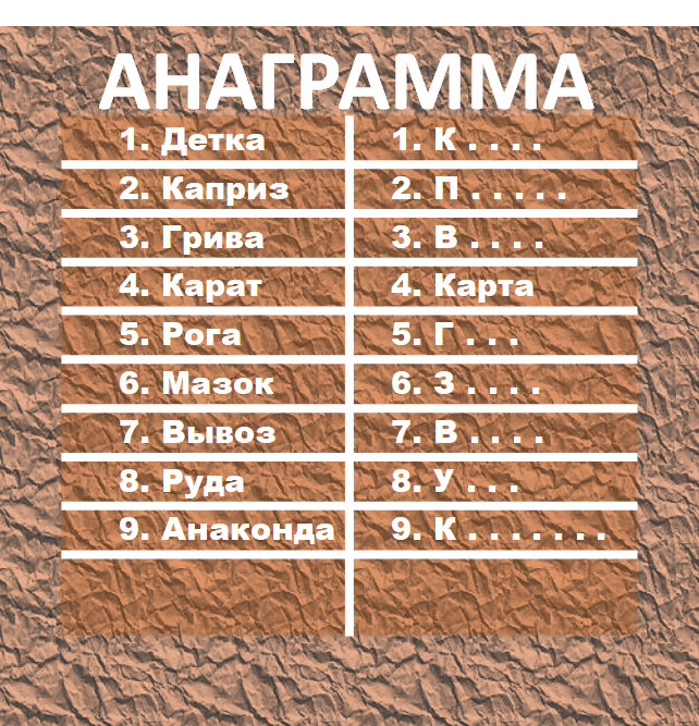 #анаграмма Секретное задание, послание