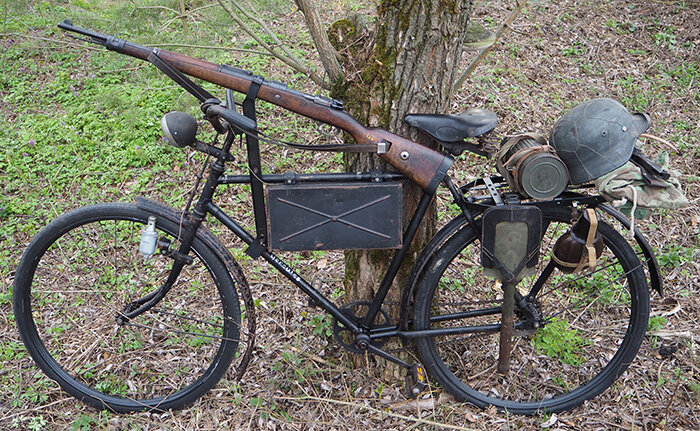 Велосипед Hercules Truppenfahrrad 1943 года выпуска из коллекции Веломузея Андрея Мятиева.