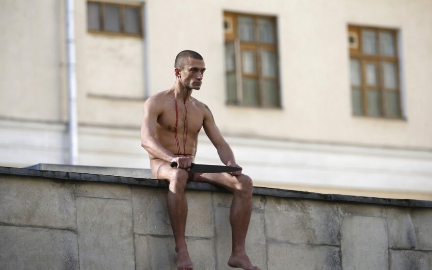 Одна из акций Петра. Фото из открытых источников.