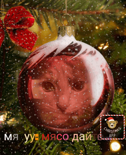 GIF- заделано с помощью приложения Новогодние фоторамки.